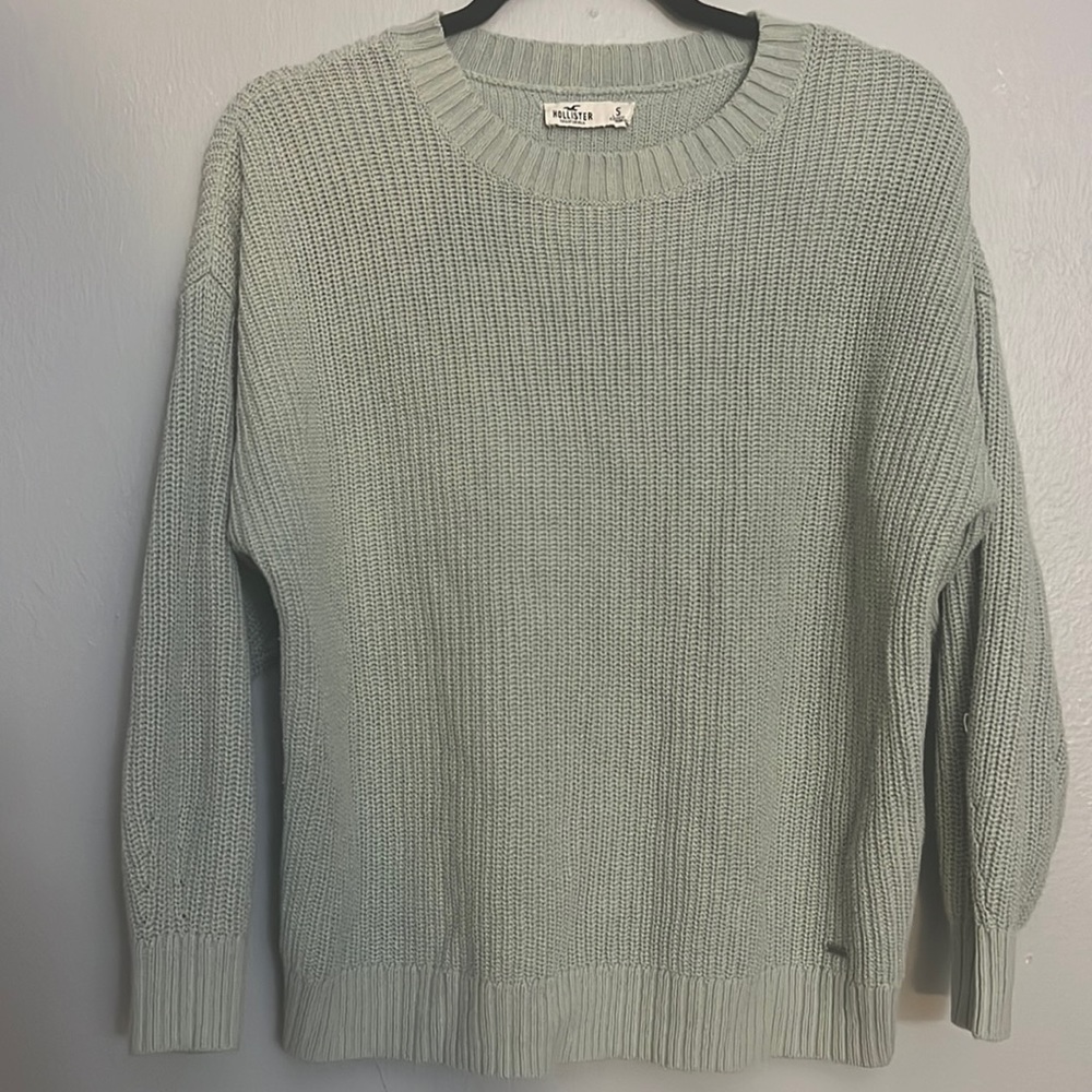 Hollister green knit sweater.